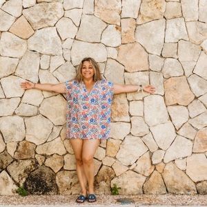 Mersur The Vivi in pampelone beach blanc swimmcover up and top
